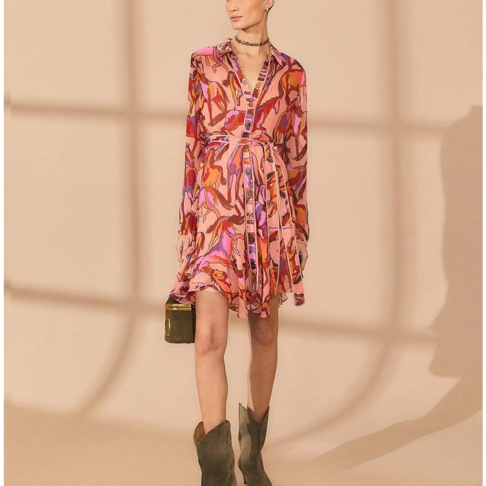 Farm Rio Wild Horses Mini Dress, Brand New w/tags.  Sold Out in Stores